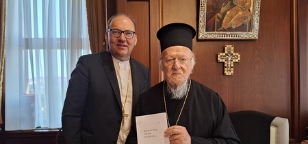 Bischof Hermann Glettler und der Ökumenische Patriarch Bartholomaios I.